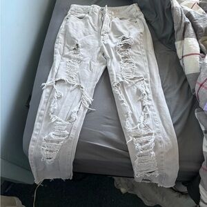 American Eagle Outfitters Light Gray Denim